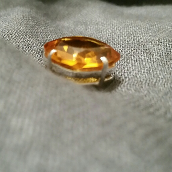 .925 Silver Rounded Square Golden Citrine Pendant - Picture 6 of 6